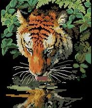 Оригинал схемы вышивки «тигр» (№4651)