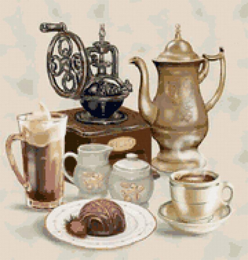 Кофейная церемония - сервиз, кофе, натюрморт - предпросмотр