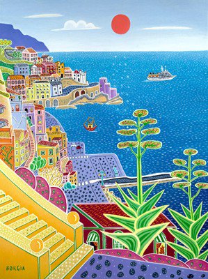 Серия "Живопись Карла Боргия" - природа, море, пейзаж, отдых - оригинал