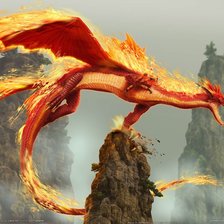 Оригинал схемы вышивки «Огненный дракон» (№5089)