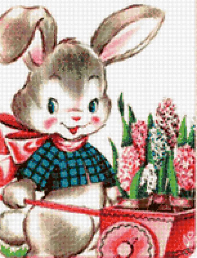 Зайчик - цветы, зайчик, зайчики, зайчонок, зверушки, заяц - предпросмотр