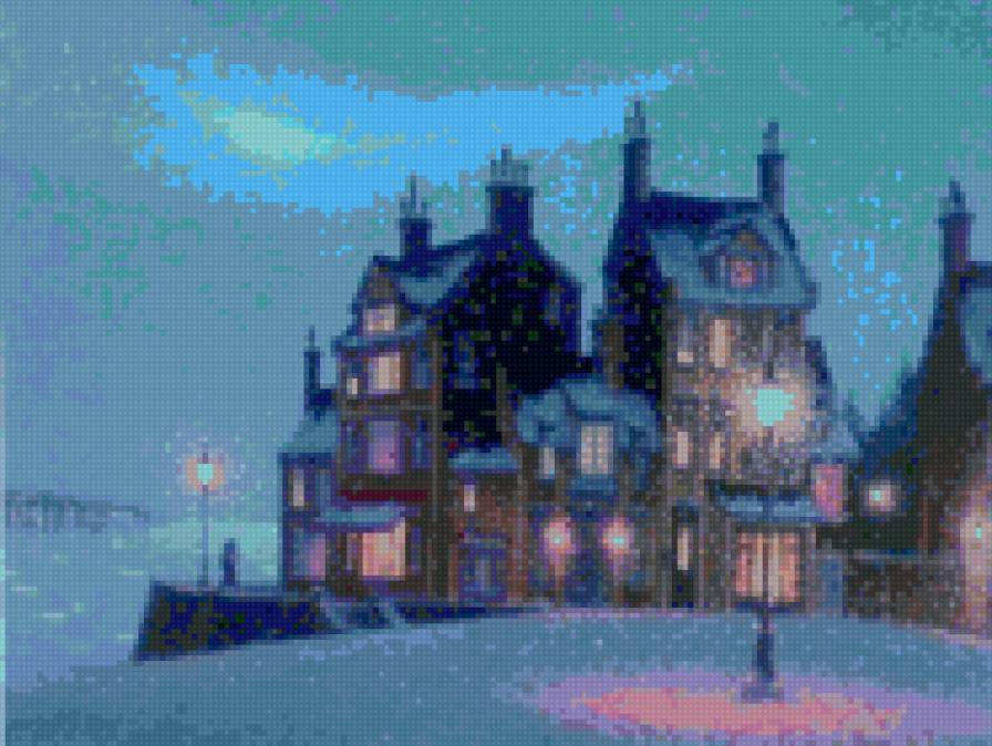 в свете фонарей - город, пейзаж - предпросмотр