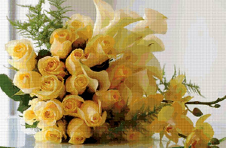 букет из желтных роз - цветы - предпросмотр