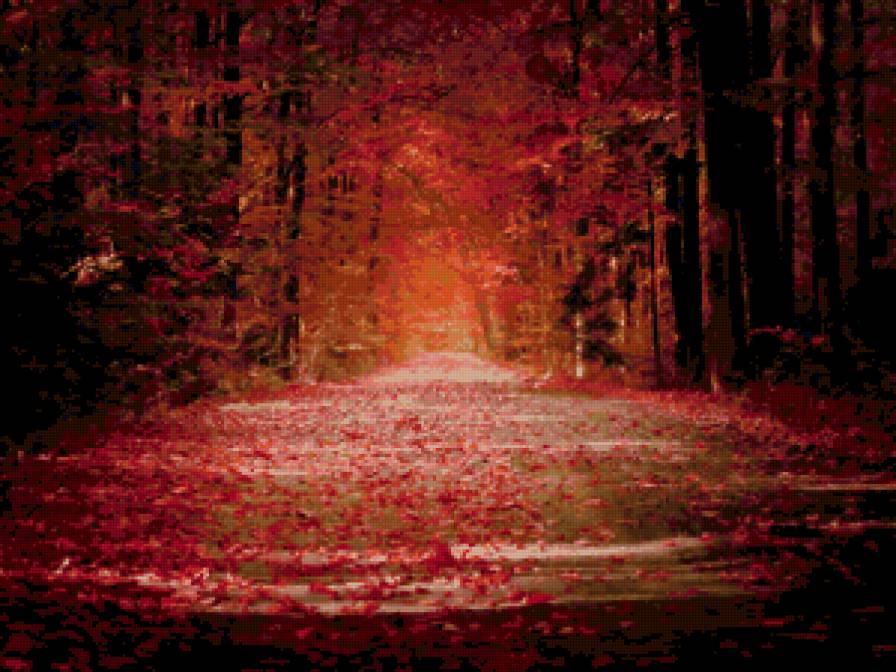 red - осень, красное, природа - предпросмотр