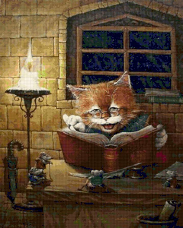 Весёлый милый кот) - кот, животные, домашние питомцы - предпросмотр