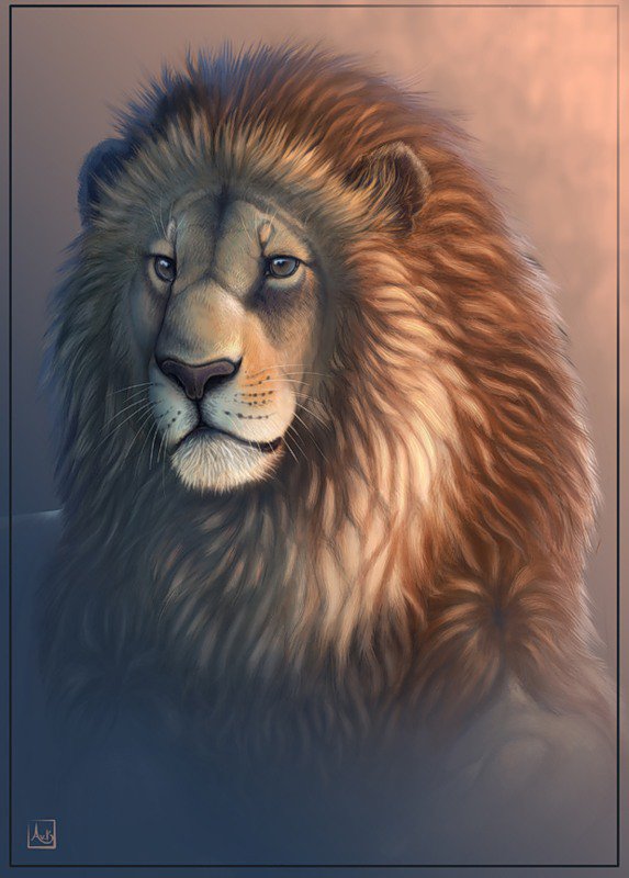 царь зверей - животные, лев - оригинал
