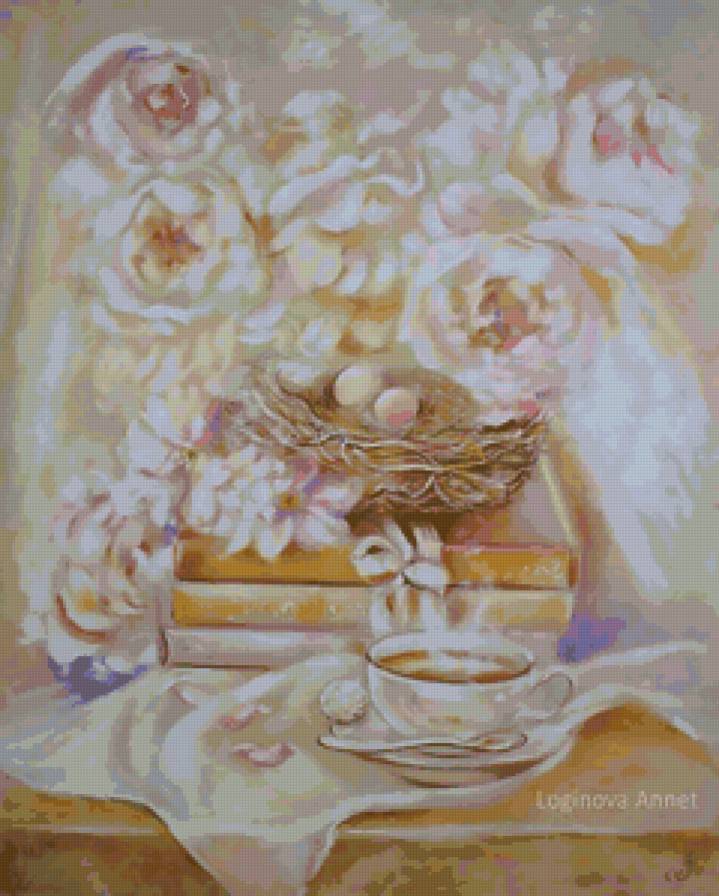 Утрений чай - цветы - предпросмотр