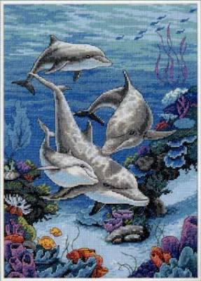 №8140 - дельфины, море - оригинал