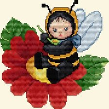 Оригинал схемы вышивки «пчелка» (№8798)
