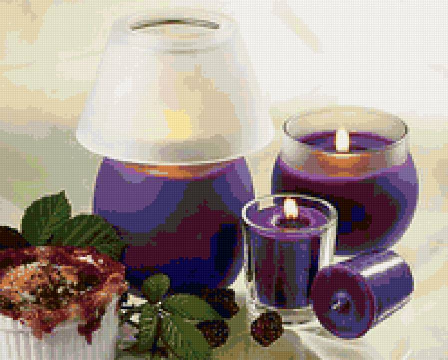 свечи - свечи, ежевика - предпросмотр