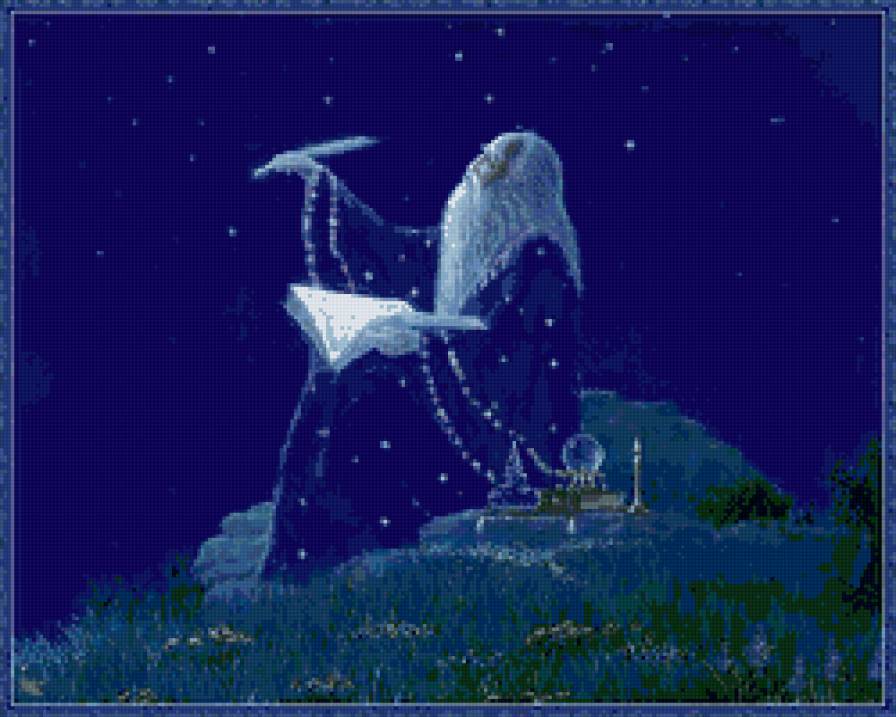 Звездочет - сказка, пейзаж, мужчина, живопись - предпросмотр