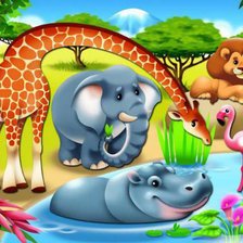 Схема вышивки «джунгли»