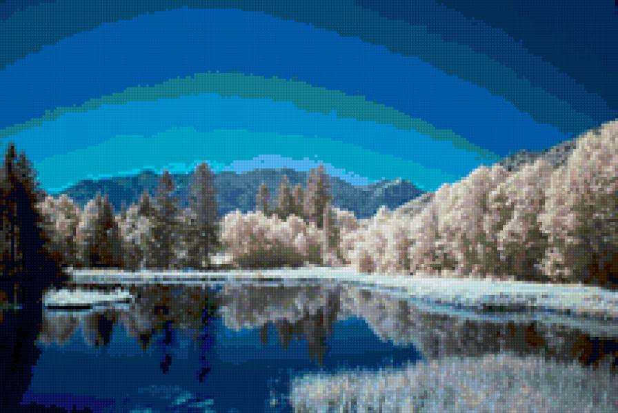 1 - природа, деревья, озеро, лес - предпросмотр