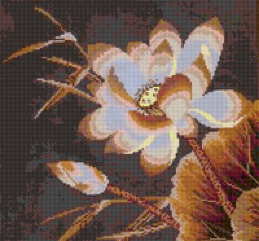 Цветок - цветок, подушка, панно, лотос - предпросмотр