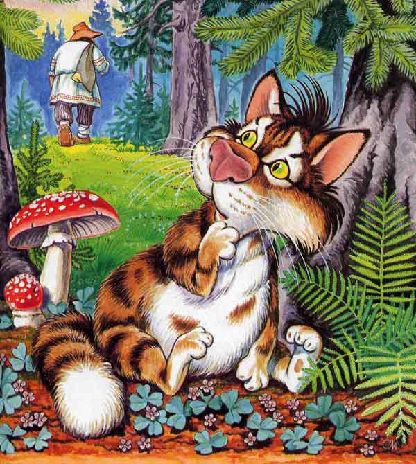 Серия "Сказка" - животные, лес, кот, сказка, детство - оригинал