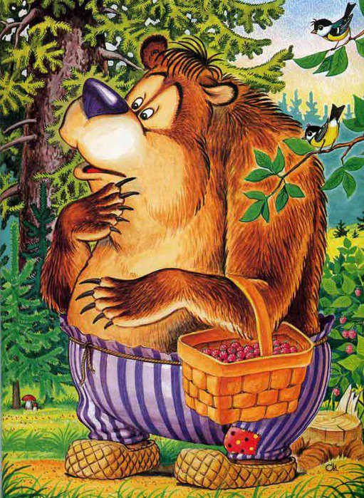 Серия "Сказка" - сказка, животные, детство, лес, медведь - оригинал