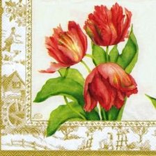 Оригинал схемы вышивки «Тюльпаны» (№10380)