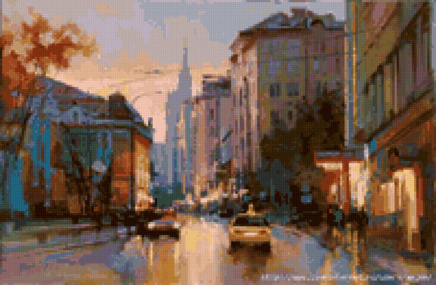 живопись - город, улица - предпросмотр