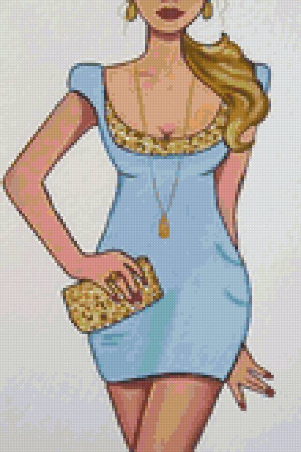 Гламурная дама - модница, девушка, красавица, стиль, мода, женщина - предпросмотр