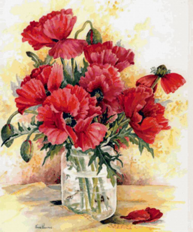 Цветочки в вазе) - букет, цветы, flowers - предпросмотр