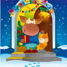 корова и кот