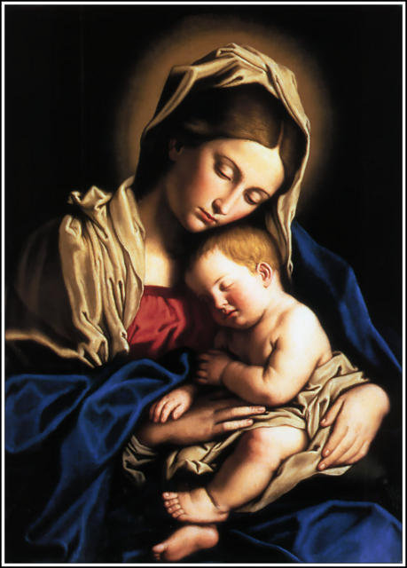 Икона - икона божьей матери мадонна с младенцем - оригинал