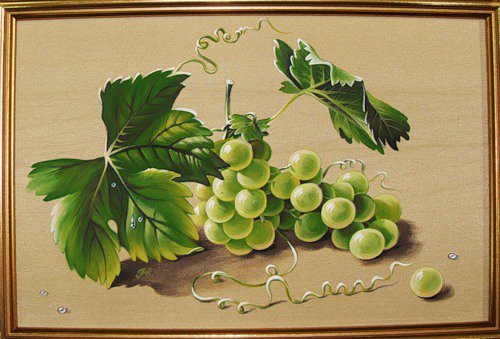 виноград - гроздь, виноград, листья - оригинал