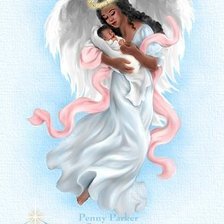 Оригинал схемы вышивки «ангел хранитель» (№11980)