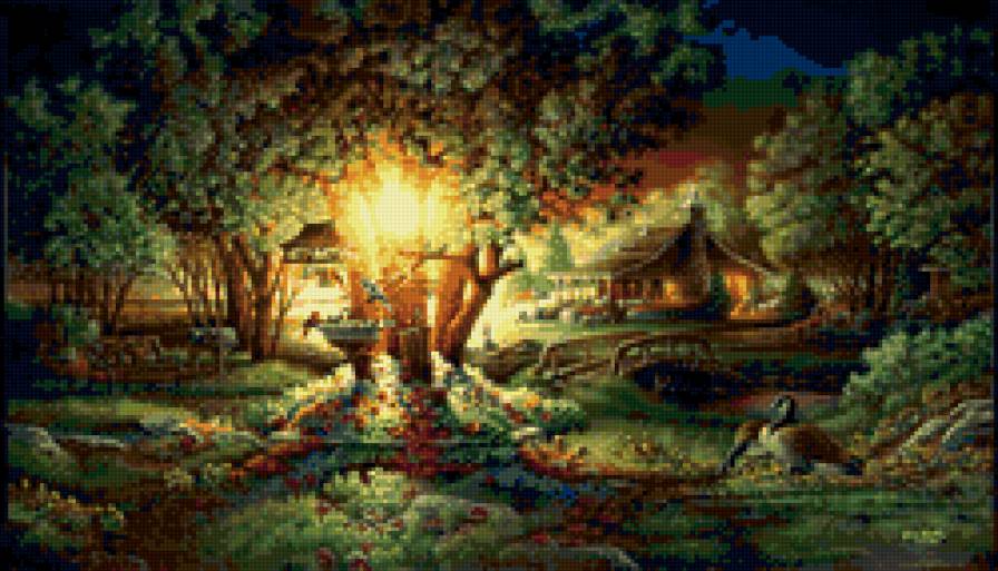 №12113 - природа, искусство, пейзаж, живопись, картина - предпросмотр