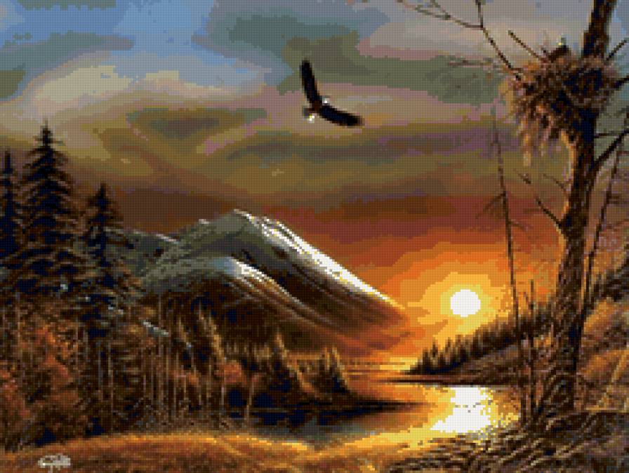 №12120 - природа, картина, пейзаж, искусство, живопись - предпросмотр