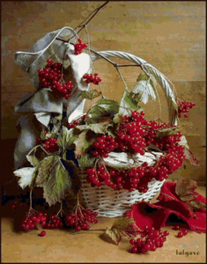 Натюрморт - натюрморт, ягоды, рябина - предпросмотр