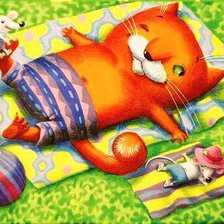 Схема вышивки «коты»