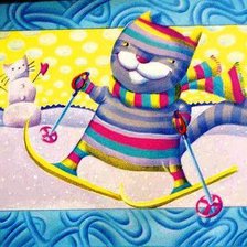 Схема вышивки «коты»