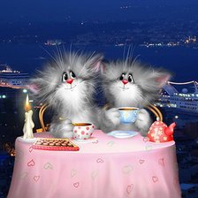 Схема вышивки «коты»