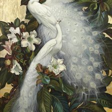 Схема вышивки «павлины»