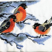 Схема вышивки «Зимние пташки»