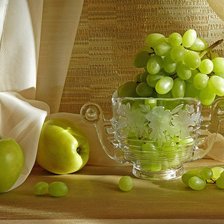 Схема вышивки «виноград и яблоки»