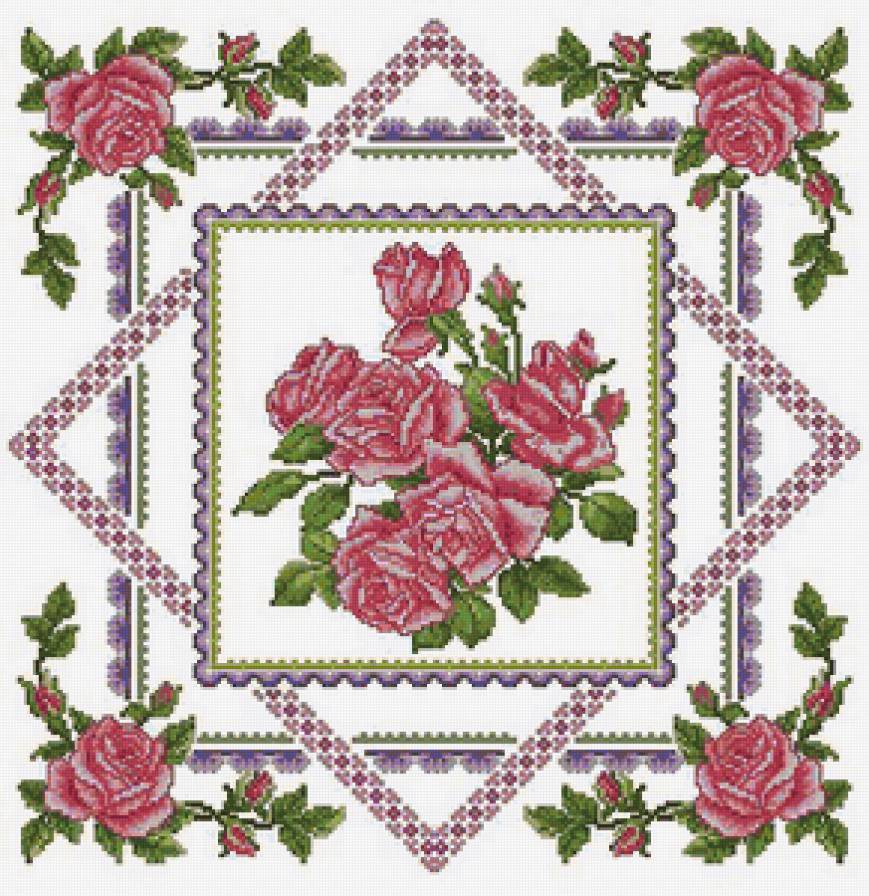 подушка розы - подушка - предпросмотр