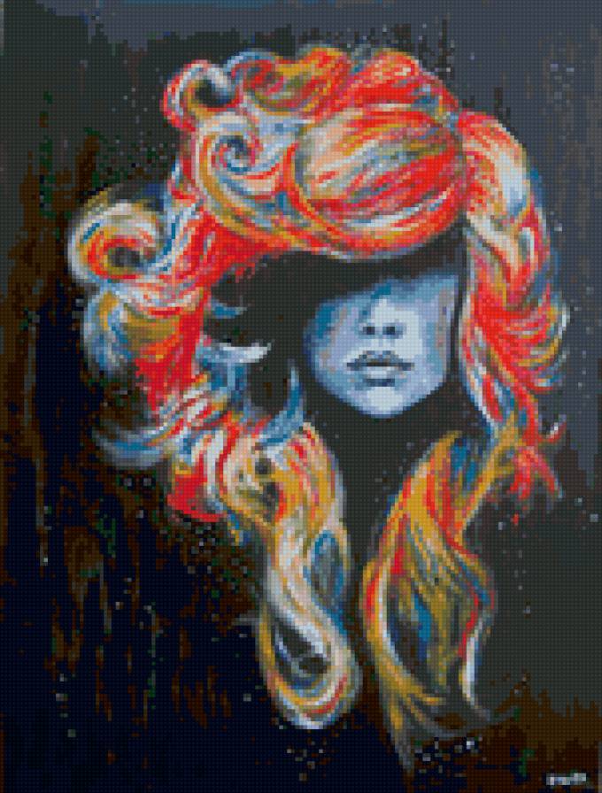 девушка - портрет, искусство, девушка, лицо - предпросмотр