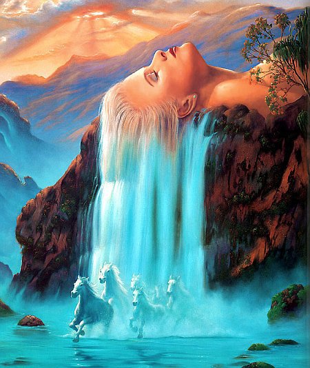 девушка-водопад - женский образ - оригинал