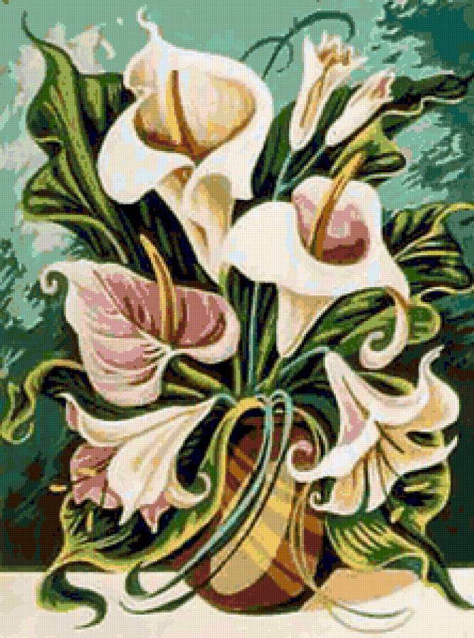 №15791 - цветы, ваза, букет - предпросмотр