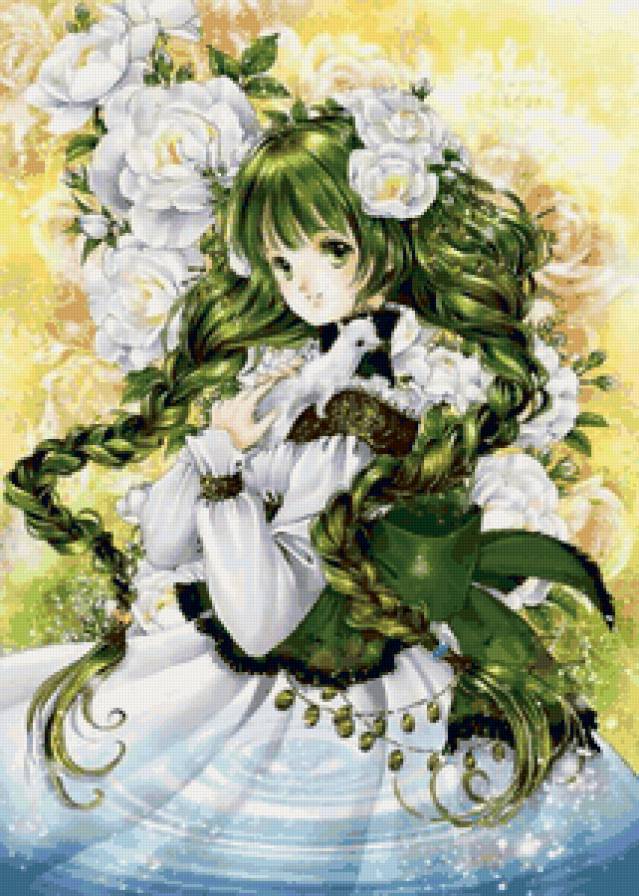 Принцесса анимэ - анимэ, принцесса, девушка, девочка - предпросмотр