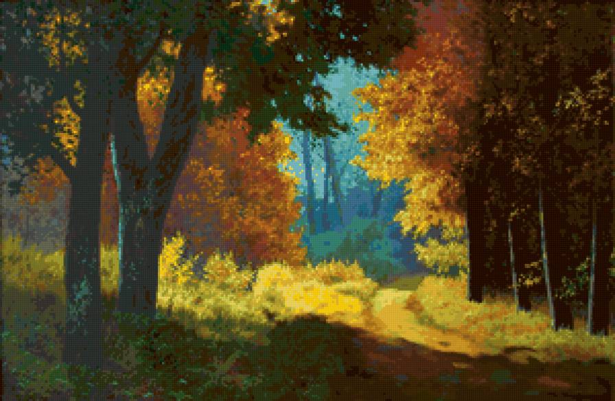 №16676 - пейзаж, дорога, осень - предпросмотр