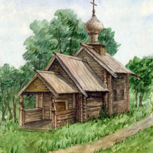 Оригинал схемы вышивки «церквушка» (№16889)
