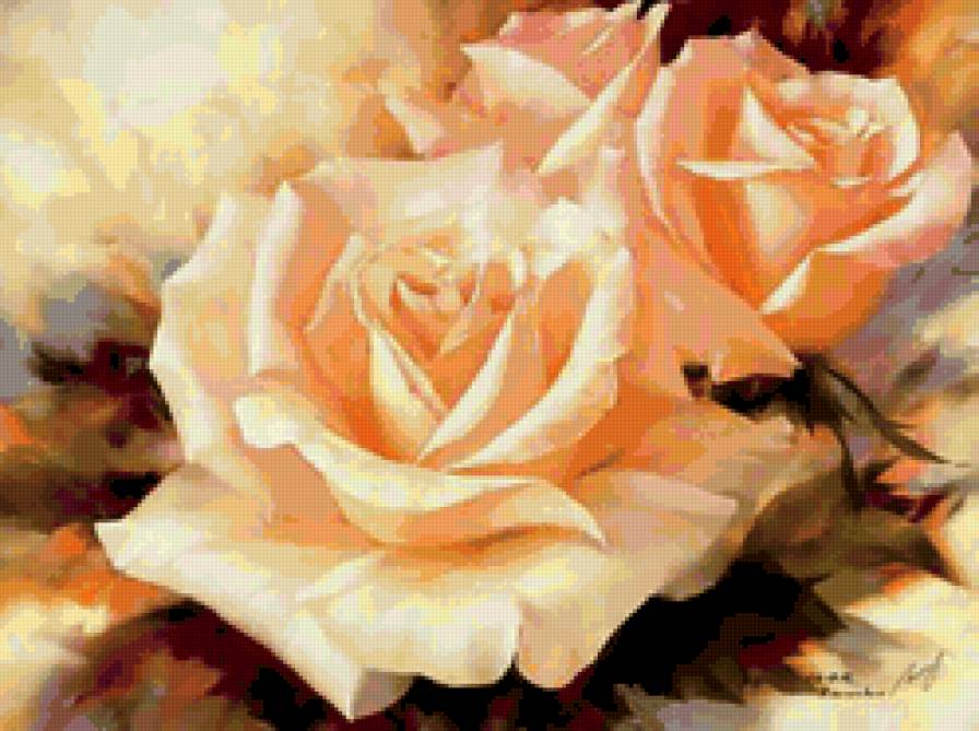 Чайные розы - цветы - предпросмотр