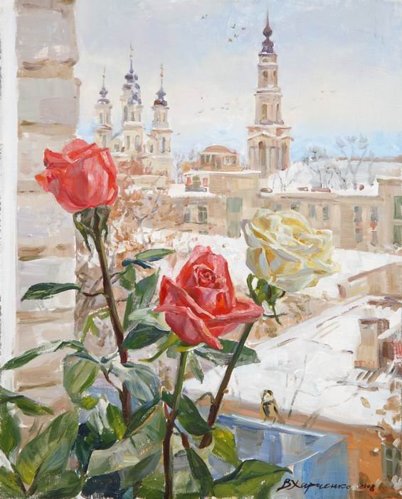 №17225 - цветы, пейзаж - оригинал