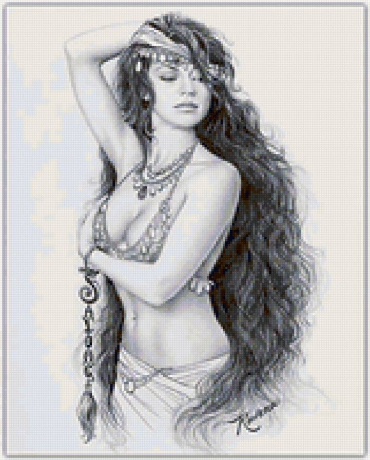 Танцовщица - красавица, танец - предпросмотр