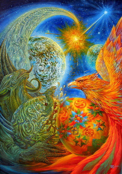 Жар-птица - дракон, сказка, огонь - оригинал