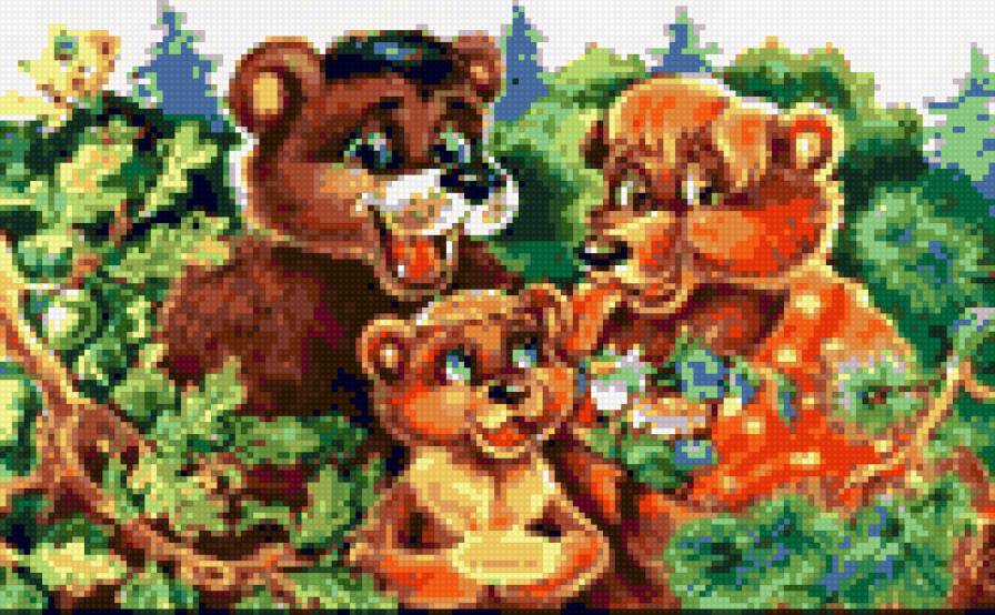 Три медведя - сказка, любимые сказки, детки, медвежата, три медведя - предпросмотр