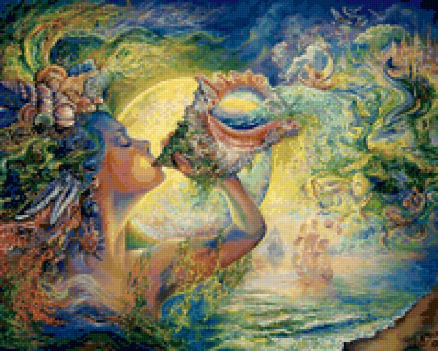 Картины Жозефины Уолл - море, волшебство, русалка - предпросмотр